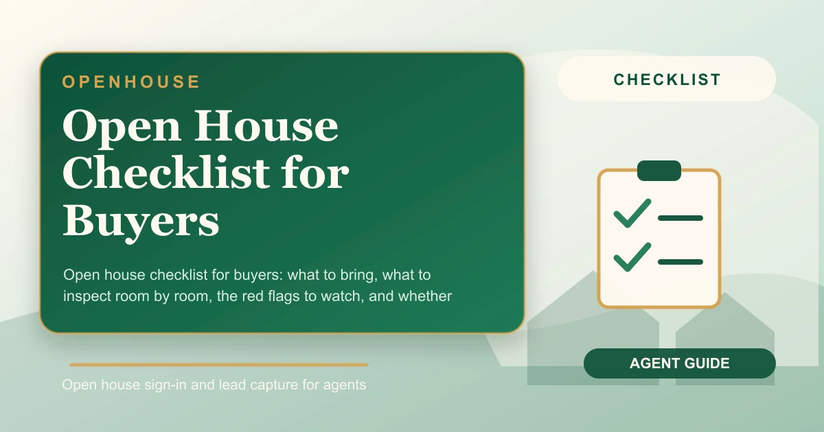 Open House Checklist for Buyers